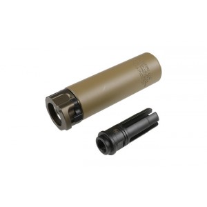 Модель глушителя SureFire SOCOM 5.56-MINI2 c пламегасителем TN (5KU)